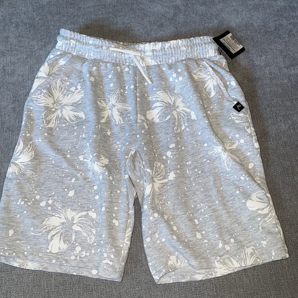 Art Class Hibiscus Flower Knit Pull-On Shorts - Picture 2 of 7